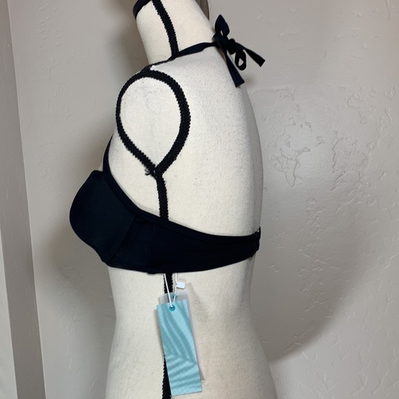 Coastal Blue Women's Swimwear Bra-Sized Underwire Shirred-Front Bikini Top - 34C - Picture 3 of 8